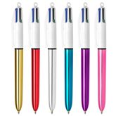  Penna sfera scatto multifunzione 4 Colours Shine - punta 1,0 mm - fusto colori assortiti - Bic -